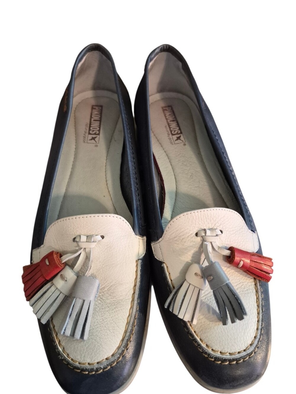 Pikolinos Copenhague Tri-color Leather Loafers - 37 (6.5 - 7)            U21